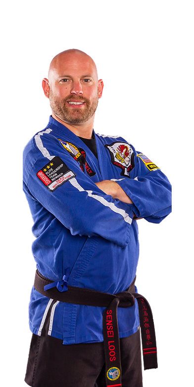 Shihan Anthony Loos in a blue gi